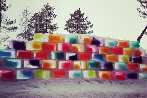Ice experiment — wall of color