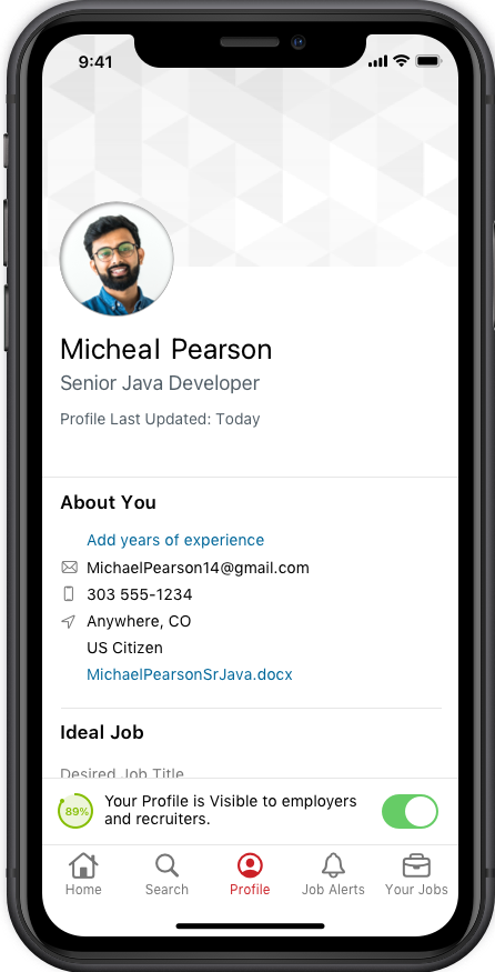 iOS screen showing anonymized contact and controlled sharing
